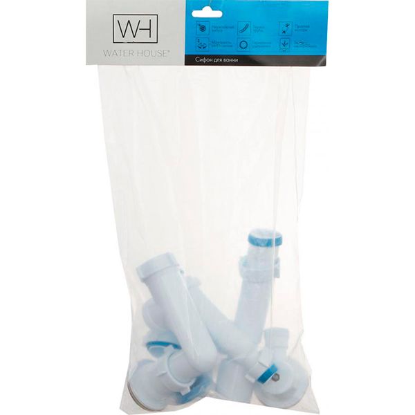 Сифон для ванны Water House пробка, с переливом, гибкая труба 40 * 50 (регулируемый) SVD-03
