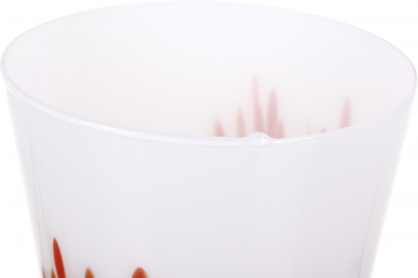 Ваза Wrzesniak Glassworks Confetti 24 см белый с красным 