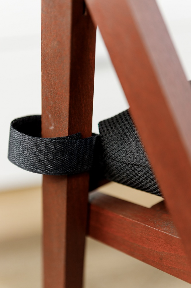 Подушка на стілець 40х40 см LEON чорна на липучці Прованс