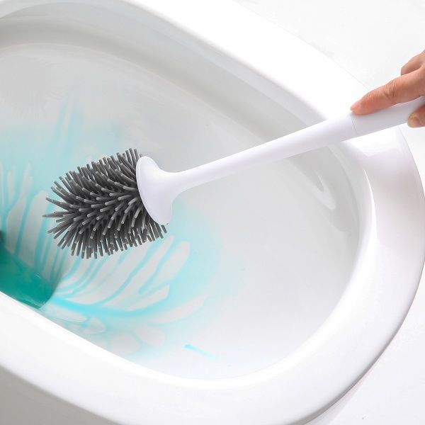 Ершик для унитаза MVM BP-13 белый с черным