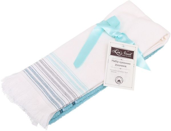 Набір рушників кухонних Aurora 2 шт. 40x60 см La Nuit блакитний 
