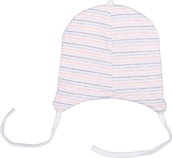 Шапочка дитяча для хлопчика Kraft 211-Т р.44-46 світло-сірий/білий/помаранчевий 