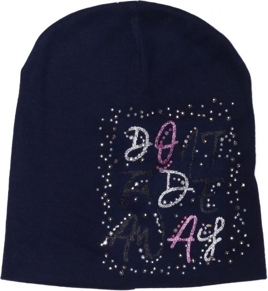 Шапочка детская для девочки Kraft 271-Т р.52-54 темно-синий 