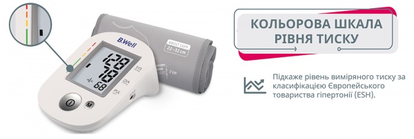 Тонометр электронный B.Well (манжета M-L с адаптером) PRO-35