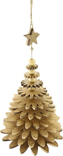 Подвеска Цветок 16 см золотой 1220272