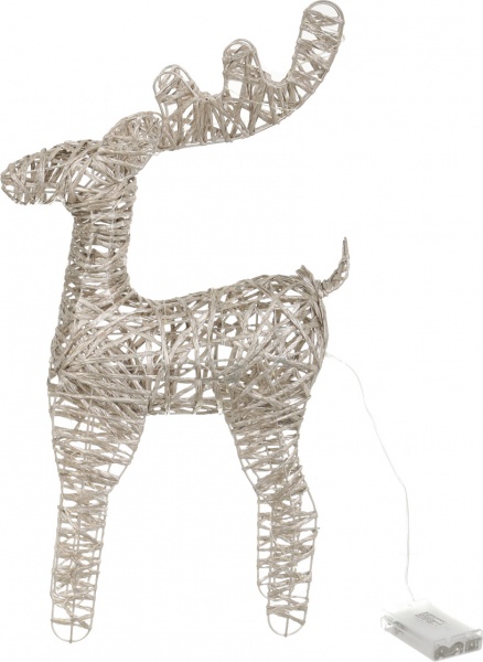 Декоративна фігура у формі оленя золотого кольору вбудований світлодіод (LED) 50 ламп 30 см 