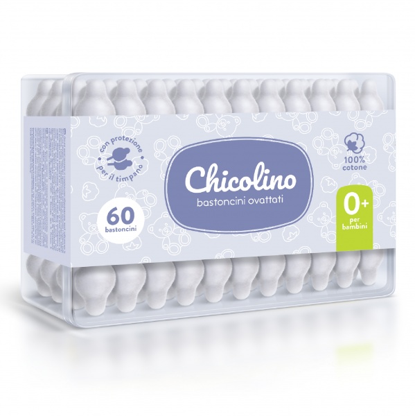 Ватні палички Chicolino Дитячі 60 шт. (коробка)