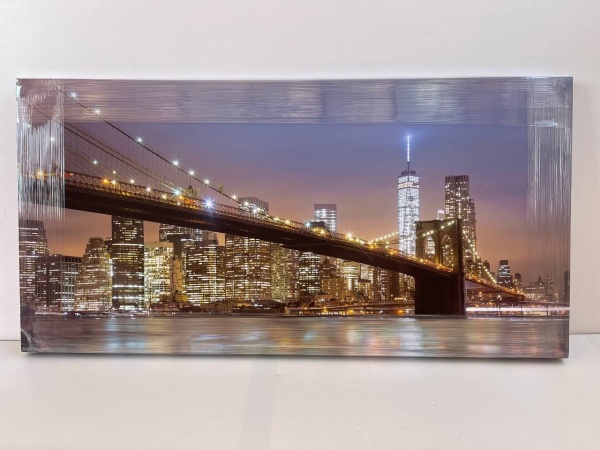 Репродукция Вечерний мост. Нью-Йорк 50x100 см Арт Фемелі 