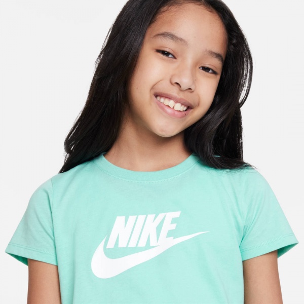 Футболка Nike G NSW TEE CROP FUTURA DA6925-349 р.XL бирюзовый