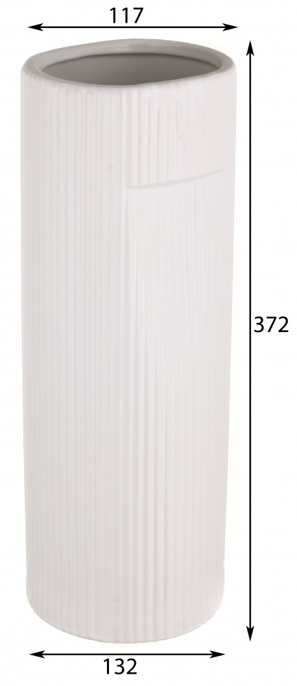 Ваза керамическая Pinsung Ceramics Nooka 36 см белая матовая PS33411