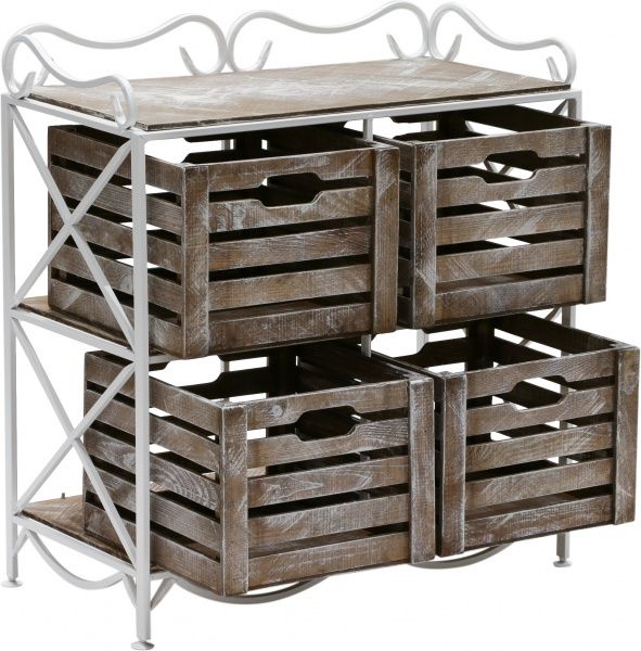 Этажерка Le-Puf з 4 ящиками (2x2) 760x710x360 мм белый 