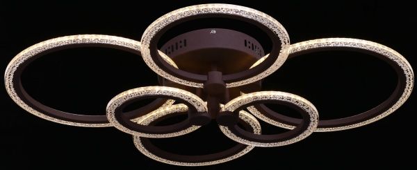 Люстра стельова Victoria Lighting Powder/PL6 з пультом ДК 132 Вт чорний із білим Powder/PL6 