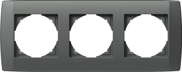 Рамка трехместная TEM Logiq универсальная антрацит OQ30AT-U