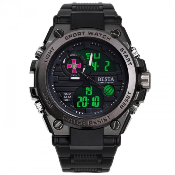 Часы тактические Tattoo ( с гербом ЗСУ) BESTA black (NULL)