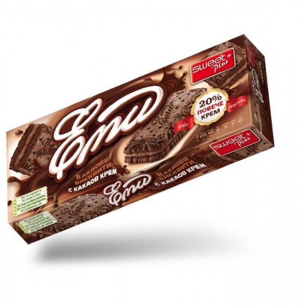 Печенье EMU Sweet Plus с какао-кремом 24 шт. 160 г 