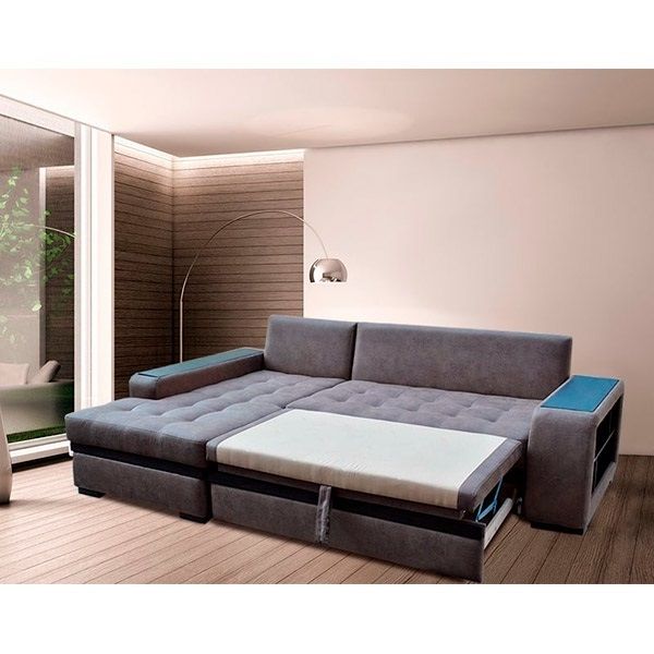 Диван угловой Портленд Vаvilon 02 левый 2550x1700x820 мм коричневый 