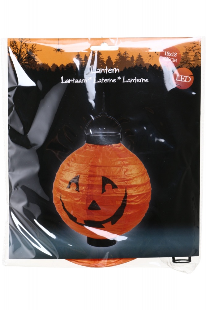 Декор для Хэллоуина Фонарик с рисунком светодиодный в ассортименте