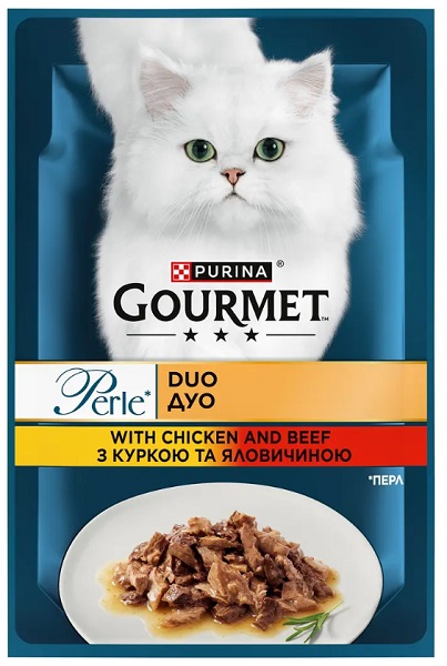 Корм Gourmet Gold Курица и говядина в подливке 85 г