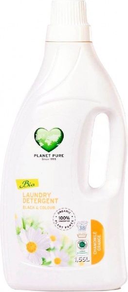 Гель для машинной и ручной стирки PLANET PURE органическое жидкое средство, ромашка и апельсин 1,55 л