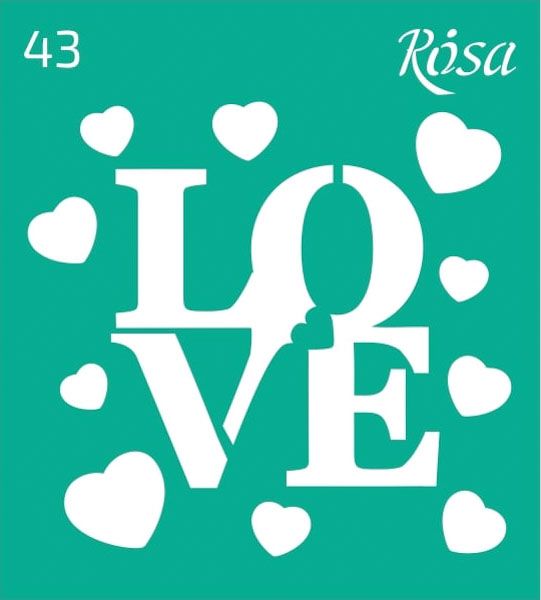 Трафарет многоразовый самоклеящий №43 3625143 90х100 мм Rosa Talent