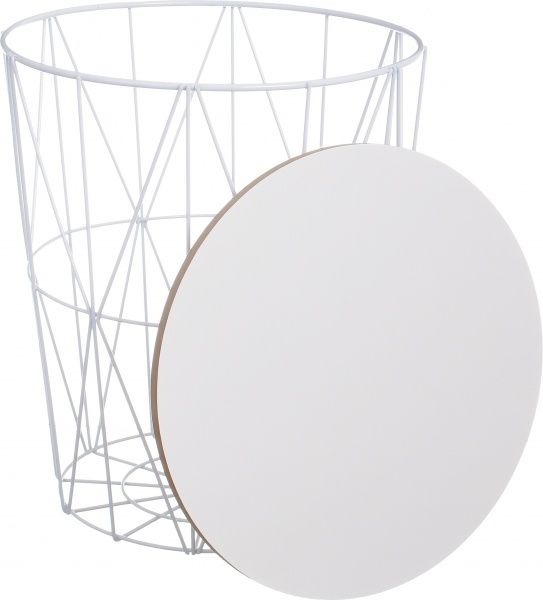 Стіл-кошик Сканді 30х30х34 см білий 