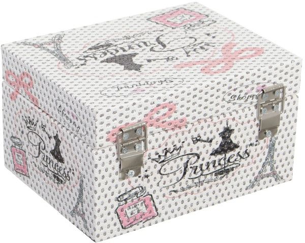 Скринька Прованс 16х12х9 см біло-срібляста