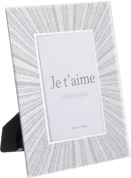 Рамка для фото Je t'aime 1 фото 10x15 см серебряный 