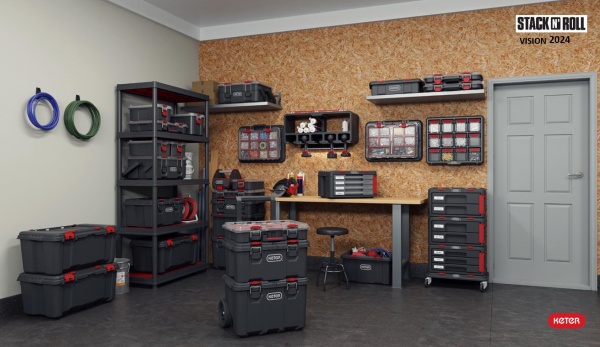 Ящик для инструментов Keter StackN'Roll 21