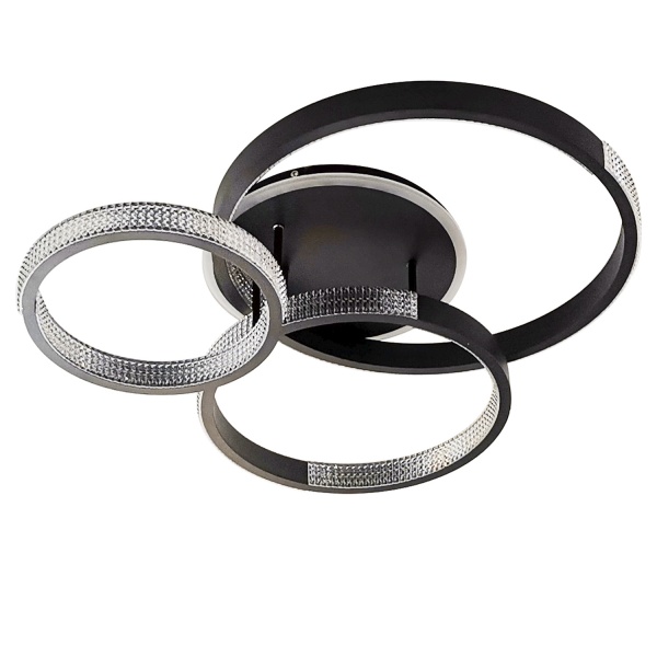 Люстра світлодіодна Victoria Lighting з пультом д/к 90 Вт чорний Medea/PL3 black 