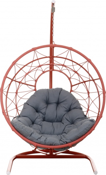 Кресло-кокон Сфера плетение орегон коралловый