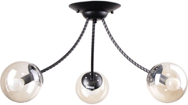 Светильник потолочный Accento lighting Oleander 3x40 Вт E14 черный ALDW-MX68859-3