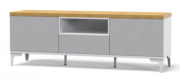 Тумба под ТВ Art in Head Picassa 2д 1ш пепельный софттач / аляска 