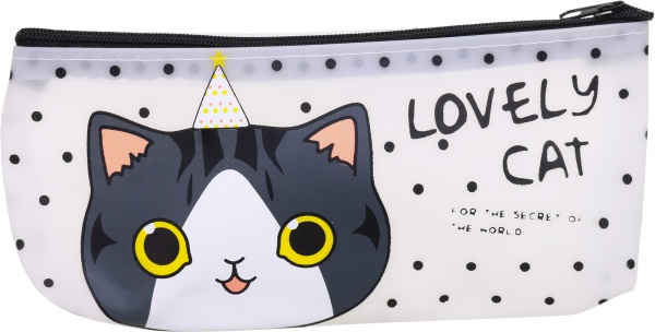 Пенал школьный Рябой кот Nota Bene белый