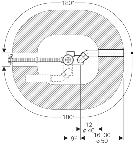 Злив-перелив для ванни Geberit