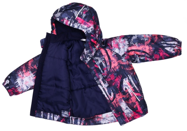 Комплект дитячого одягу для дівчаток Reima 4681 фуксія-темно-синій зріст 98 із принтом 723732.9 