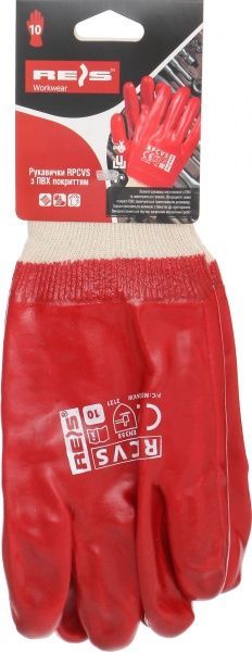 Перчатки Reis с покрытием ПВХ XL (10) RPCVS C 10