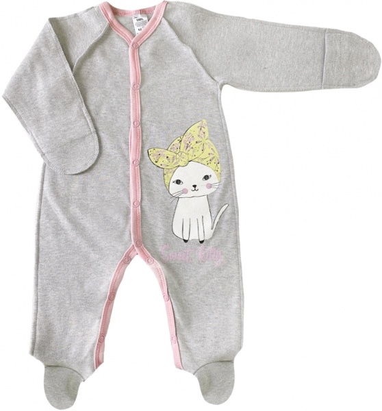 Комбінезон для дівчинки Smil р.56 сірий меланж 108613 