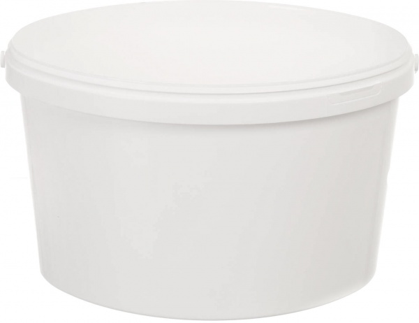 Відро Poliplast овальне з пластиковою ручкою (харчовий пластик) 10 л білий 