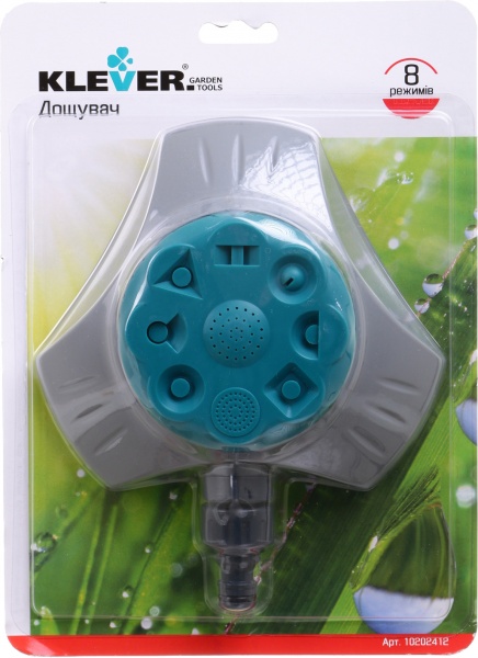 Дождеватель Klever на пластиковой базе 8-ми режимный DY6016