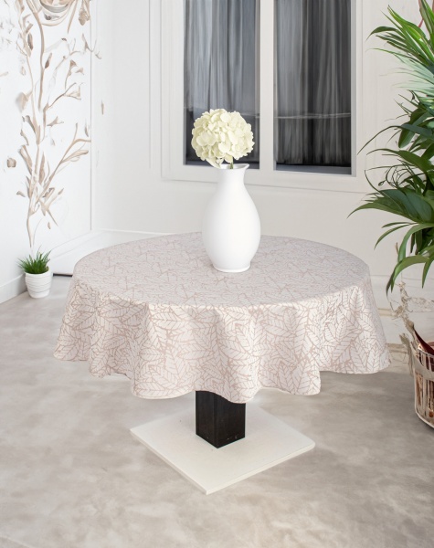 Скатерть Багренец 115-23/00 d140 бежевый Эдельвика 