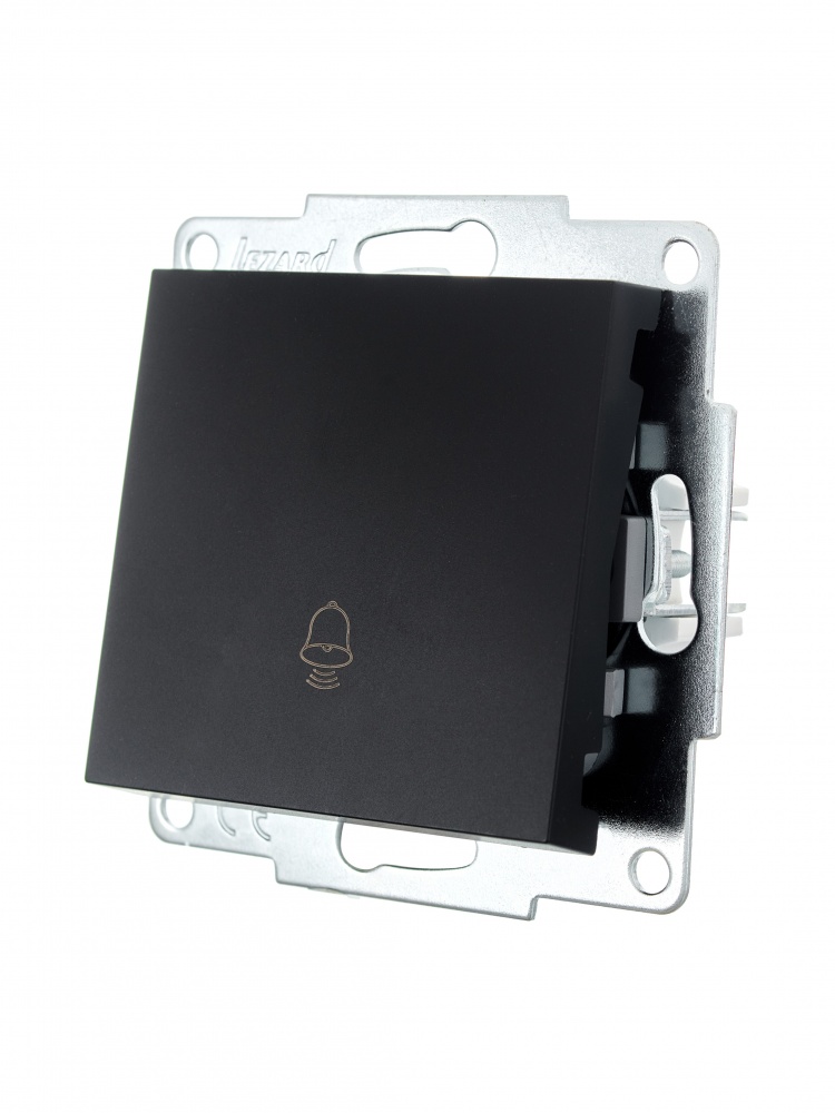 Кнопка звонка одноклавишный Lezard Vesna антрацит 742-4288-103