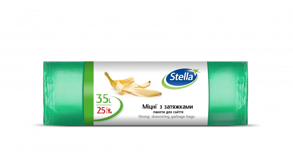 Мешки для мусора с затяжками Stella Sarantis стандартные 35 л 25 шт.