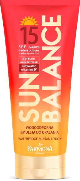 Лосьон для загара Farmona Sun Balance Солнцезащитный водостойкий SPF 15 150 мл