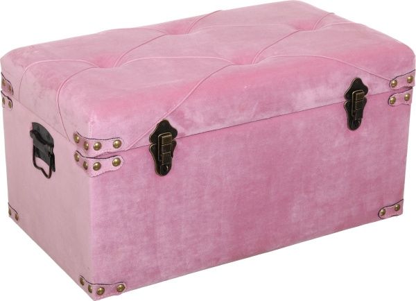Сундук-пуф Art&Crafts Велюр пудровый 64х35х33 см 