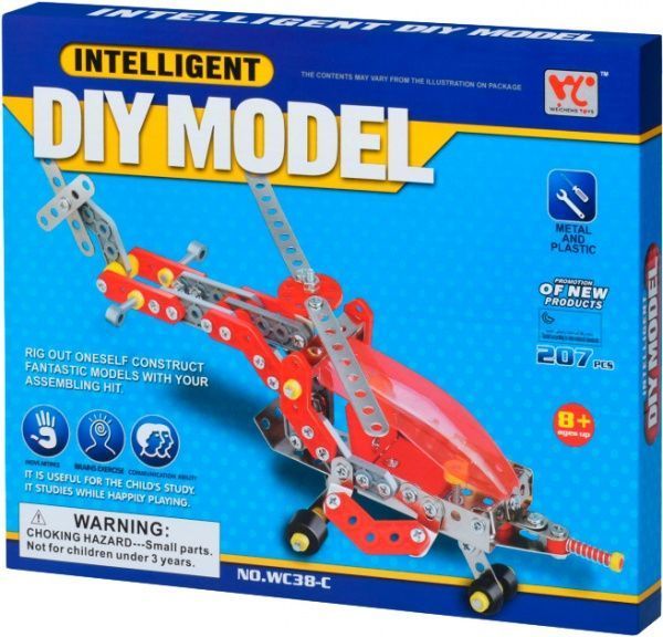 Конструктор Same Toy Inteligent DIY Model Вертоліт 207 елементів WC38CUt