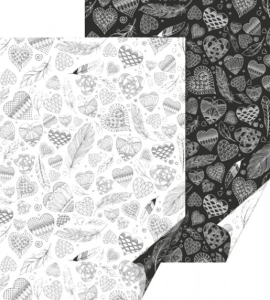 Бумага Hearts двусторонний 21x31 см Rosa Talent 