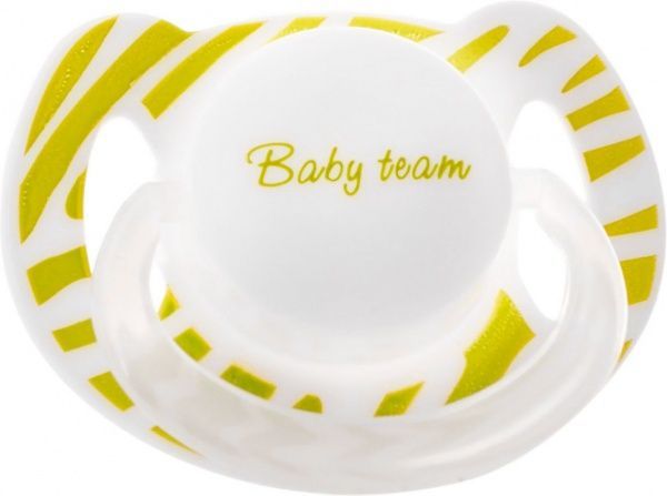 Пустушка Baby Team вишнеподібної форми з кільцем та ковпачком 3225