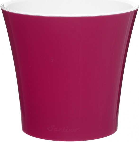 Горщик пластиковий Santino Арте круглий 3,5л ліловий/білий 