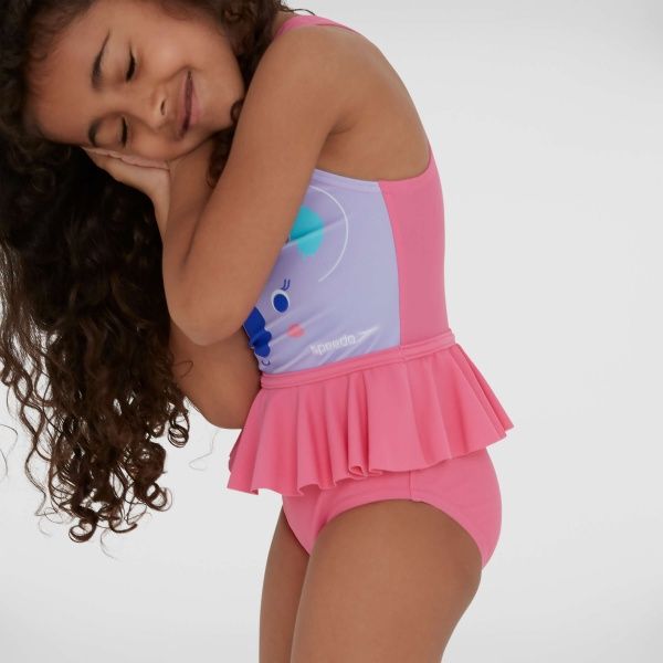 Купальник Speedo KOALA FRILL SWIMSUIT IF 8-12398D818 р.6-9 бузковий із рожевим