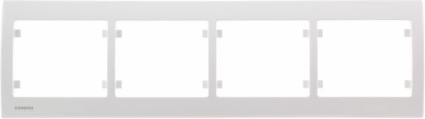 Рамка чотиримісна Siemens IRIS горизонтальна білий G-S18004